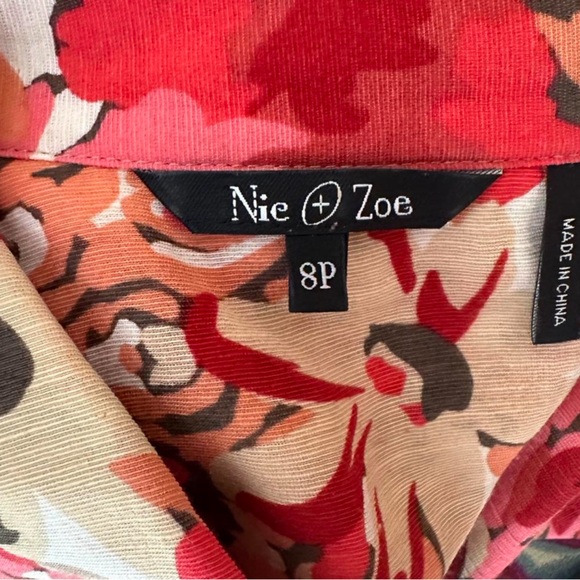 Nic + zoe pink floral button up - Picture 6 of 6